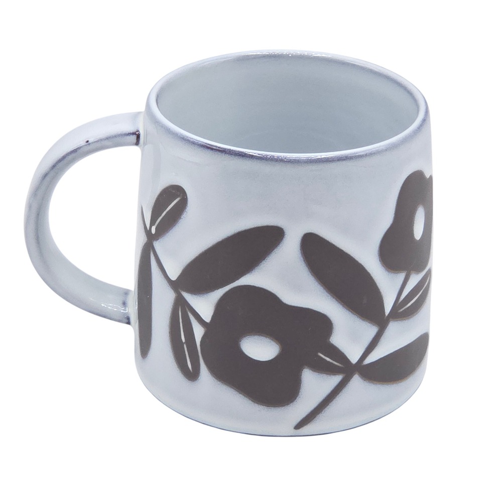 The Old Pottery Company Hand Crafted Floral Mug Blue Grey Ceramic England Design - Picture 2 of 10